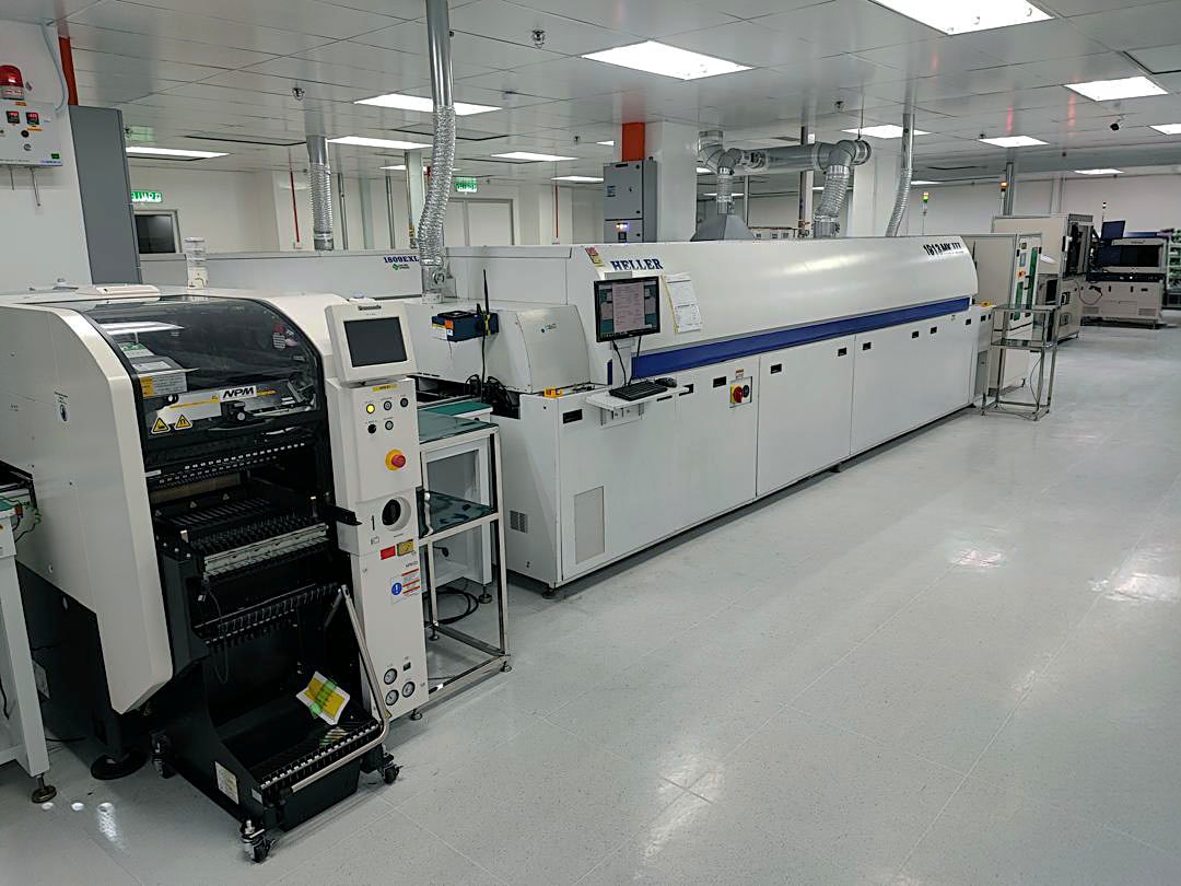 NPM pick-and-place and Heller reflow SMT assembly line